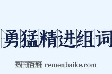 勇猛精进组词是什么意思的图片